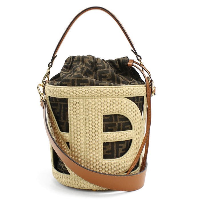 FENDI Medium Bucket Bag Step Out 8BT364 Handbag straw/Medium Bucket Bag Women