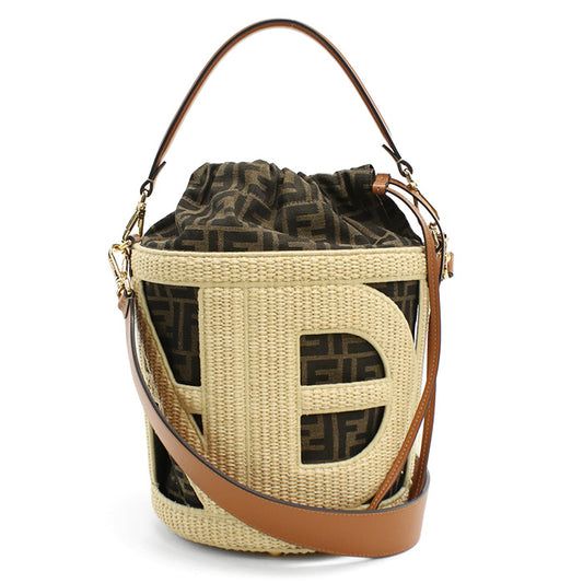 FENDI Medium Bucket Bag Step Out 8BT364 Handbag straw/Medium Bucket Bag Women