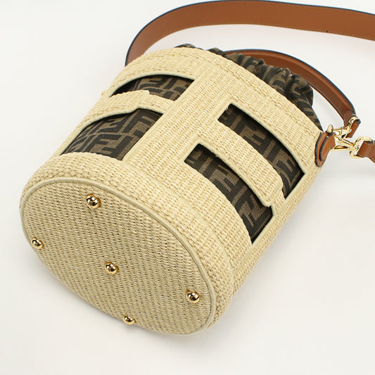 FENDI Medium Bucket Bag Step Out 8BT364 Handbag straw/Medium Bucket Bag Women