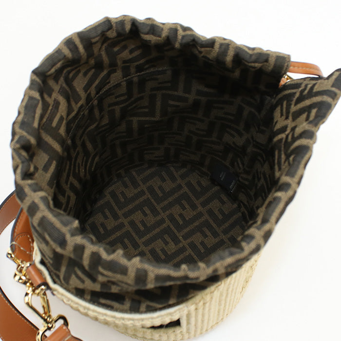 FENDI Medium Bucket Bag Step Out 8BT364 Handbag straw/Medium Bucket Bag Women