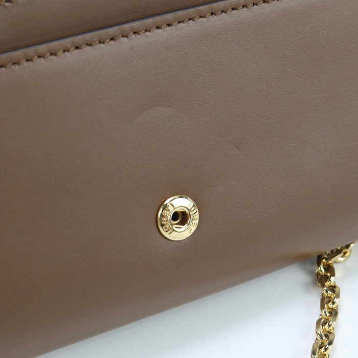 FENDI FF Diamond FE96325 Chain wallet leather/Purse with Chain Women