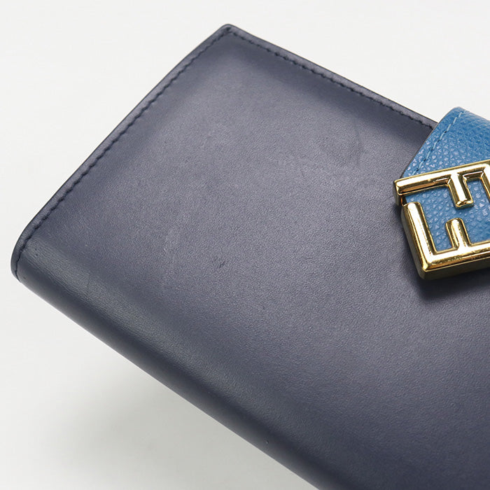 FENDI Continental wallet FF Diamond 8M0492 Long wallet with double fold coin purse leather Women