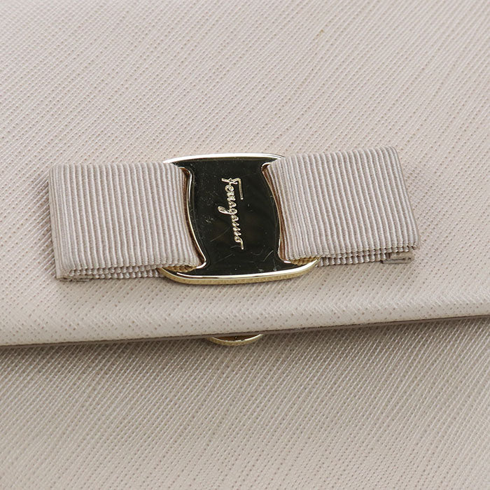 FERRAGAMO 2WAY Vala Ribbon 21 F570 Handbag Calfskin Women