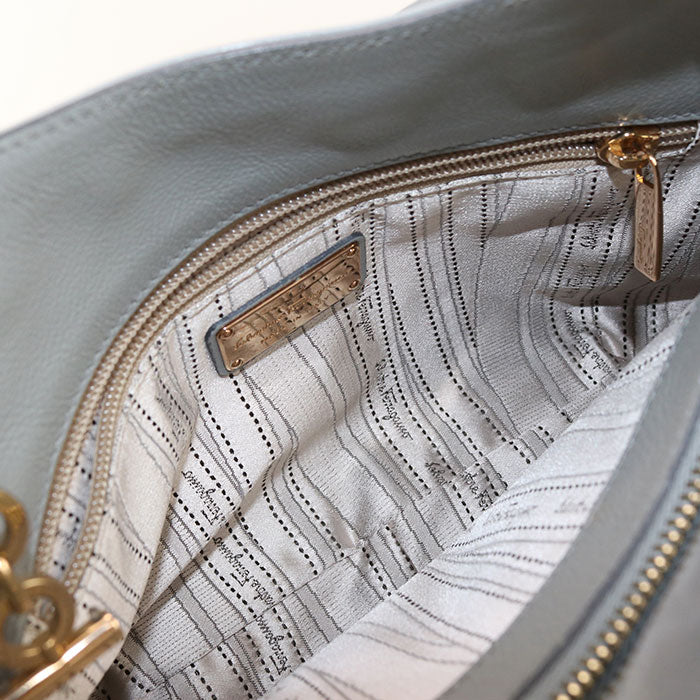 FERRAGAMO Chain Gancini 21 B992 Handbag Calfskin Women