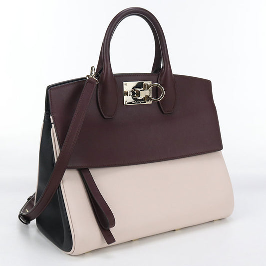 FERRAGAMO 2WAY handbag Gancini 21 H264 Handbag Calfskin Women