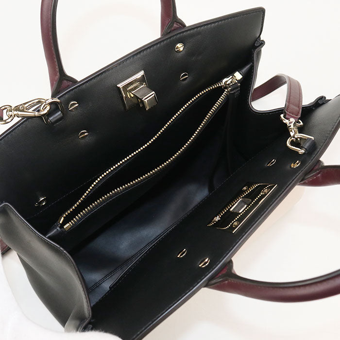 FERRAGAMO 2WAY handbag Gancini 21 H264 Handbag Calfskin Women