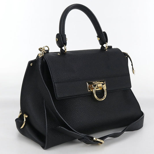 FERRAGAMO 2WAY Gancini 21 E530 Handbag Calfskin Women