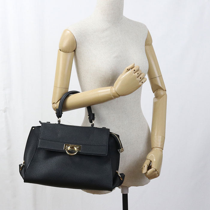 FERRAGAMO 2WAY Gancini 21 E530 Handbag Calfskin Women