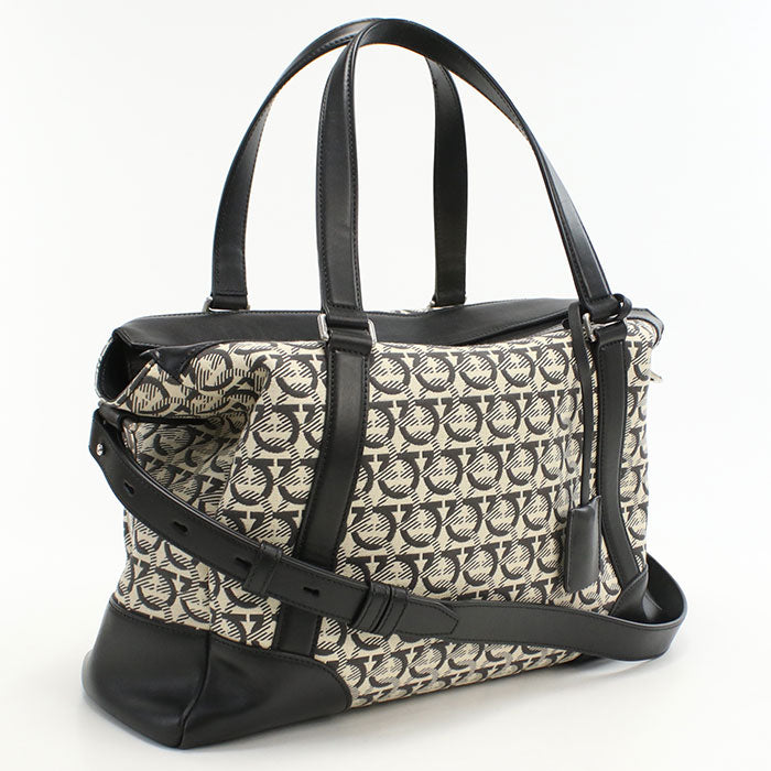 FERRAGAMO 2WAY Gancini 24 A187 Boston bag / Jacquard Women