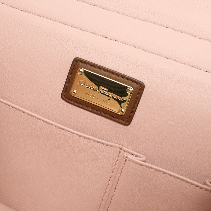 FERRAGAMO 2WAY Gancini 21 F606 Handbag Calfskin Women