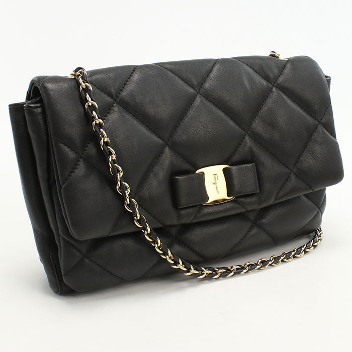 FERRAGAMO Chain Vala 21 E767 Shoulder bag Calfskin Women