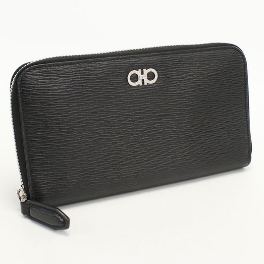 FERRAGAMO Gancini 66 A590 PurseZip Around Calfskin Men