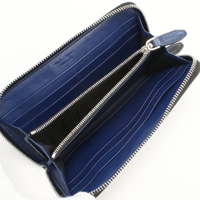 FERRAGAMO Gancini 66 A590 PurseZip Around Calfskin Men