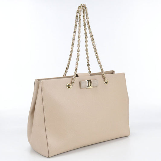 FERRAGAMO Chain Vara ribbon 21 F561 Tote Bag Calfskin Women