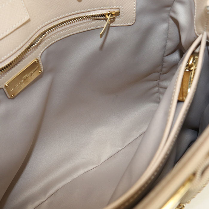 FERRAGAMO Chain Vara ribbon 21 F561 Tote Bag Calfskin Women