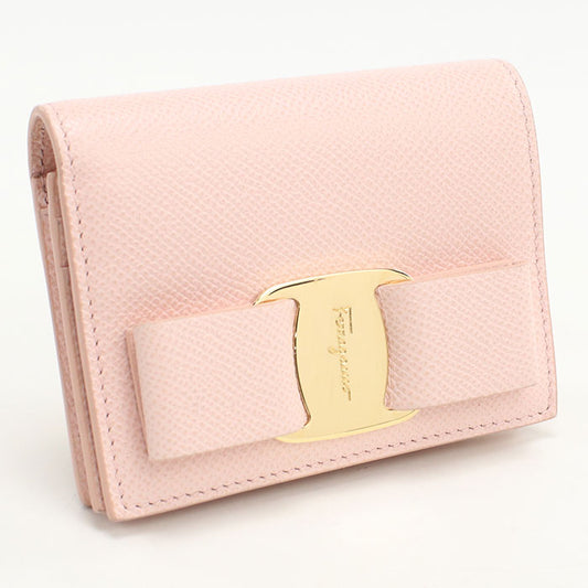 FERRAGAMO Vara ribbon 22 D515 Folded wallet Calfskin Women's