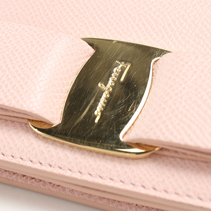 FERRAGAMO Vara ribbon 22 D515 Folded wallet Calfskin Women's