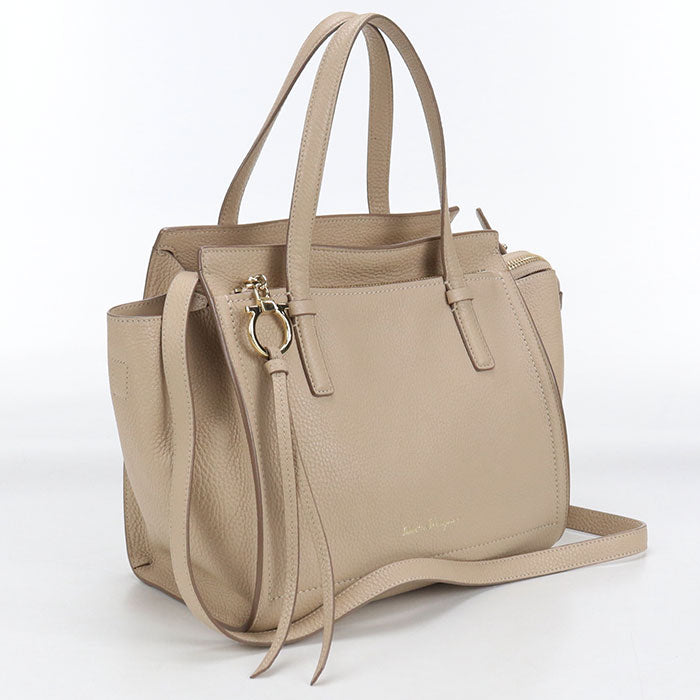 FERRAGAMO 2WAY Gancini 21 F478 Tote Bag Calfskin Women's