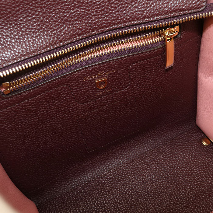 FERRAGAMO 2WAY Gancini 21 F478 Tote Bag Calfskin Women's