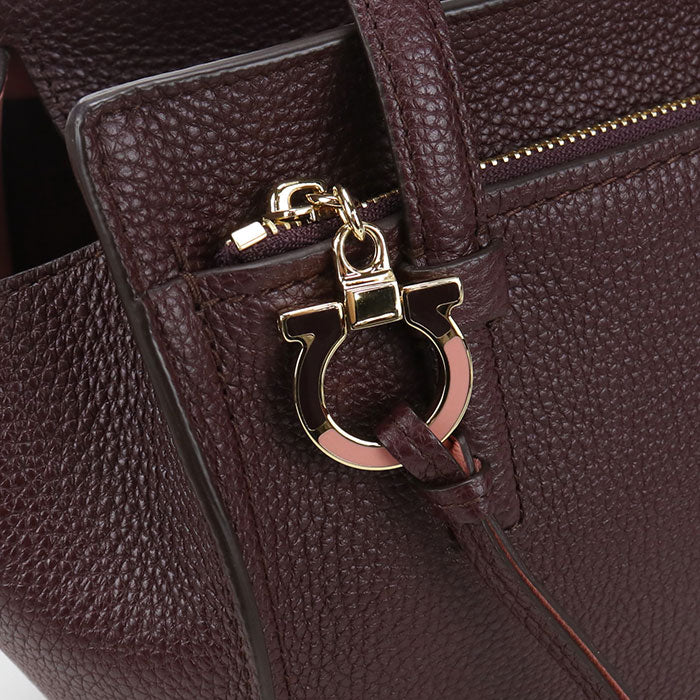 FERRAGAMO 2WAY Gancini 21 F478 Tote Bag Calfskin Women's