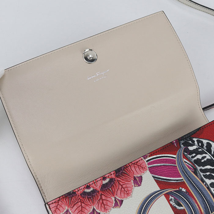 FERRAGAMO 2WAY Gancini 22 D866 Handbag Calfskin Women