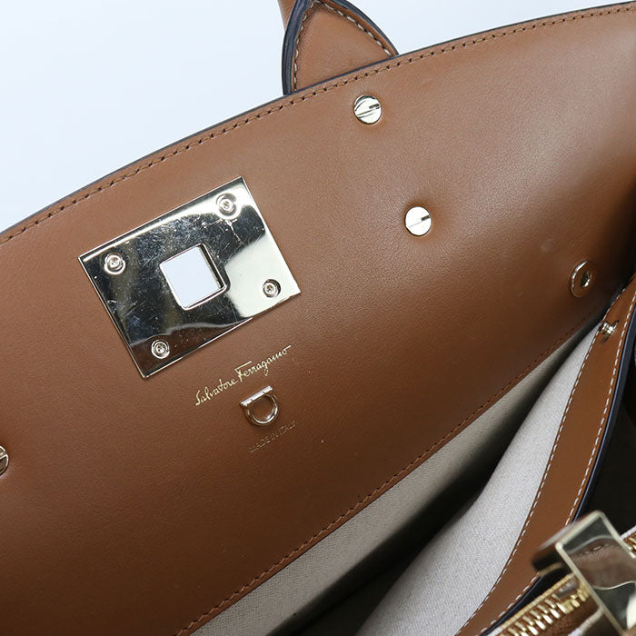 FERRAGAMO 2WAY Gancini 21 H900 Tote Bag Calfskin Women