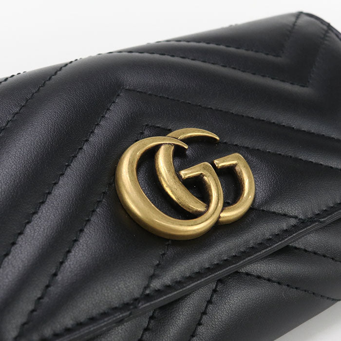 GUCCI Continental wallet Double G 443436 Purse folio leather Women