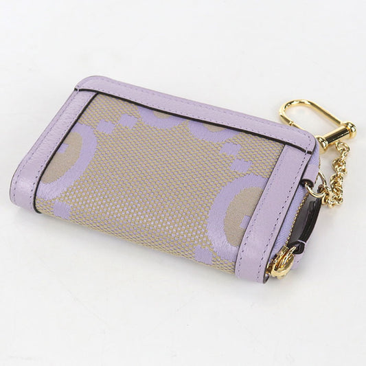 GUCCI Jumbo GGCoin case Ofidia 726503 Coin Pocket with key ring GG Supreme Canvas / leather Women