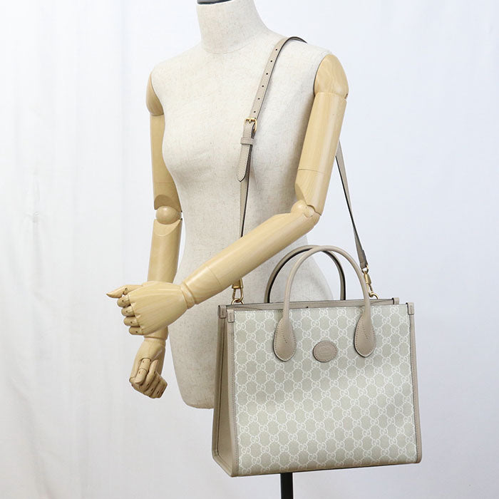 GUCCI 2WAY Interlocking G GU89008 Tote Bag GG Supreme/2WAYTote Bag Women