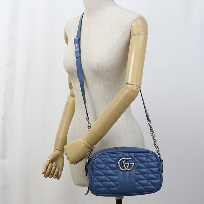 GUCCI Small camera bag GG Marmont GU93481 Shoulder Bag leather/Small camera bag Women