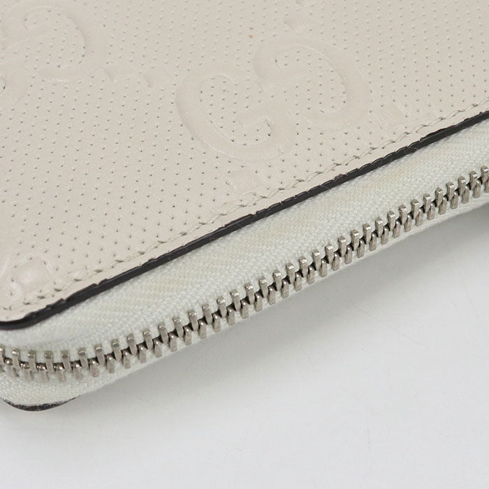 GUCCI L-shaped zipper wallet GG emboss GU93994 Zip AroundWallet leather/L-shaped zipper wallet Women