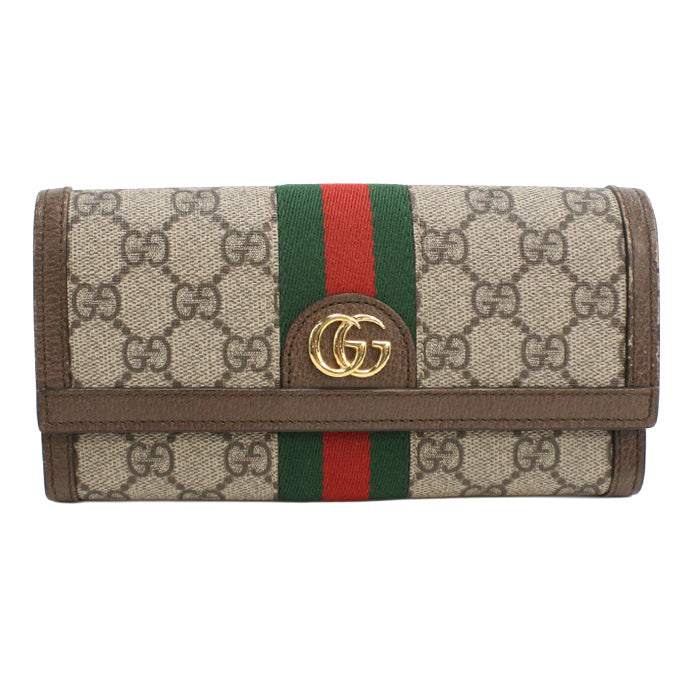 GUCCI GG Continental Wallet Ofidia GU94470 Long wallet with double fold coin purse GG Supreme Canvas/GG Continental Wallet Women