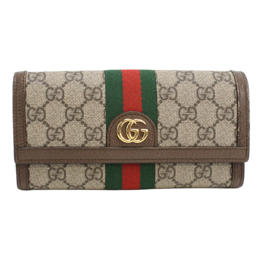 GUCCI GG Continental Wallet Ofidia GU94470 Long wallet with double fold coin purse GG Supreme Canvas/GG Continental Wallet Women