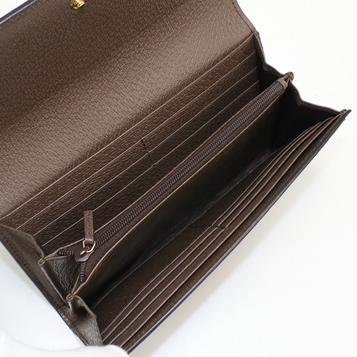 GUCCI GG Continental Wallet Ofidia GU94470 Long wallet with double fold coin purse GG Supreme Canvas/GG Continental Wallet Women