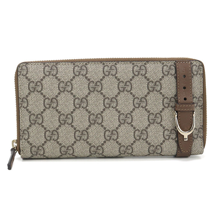 GUCCI Zip around wallet GG Supreme 309758 PurseZip Around GG Supreme Canvas/leather Women