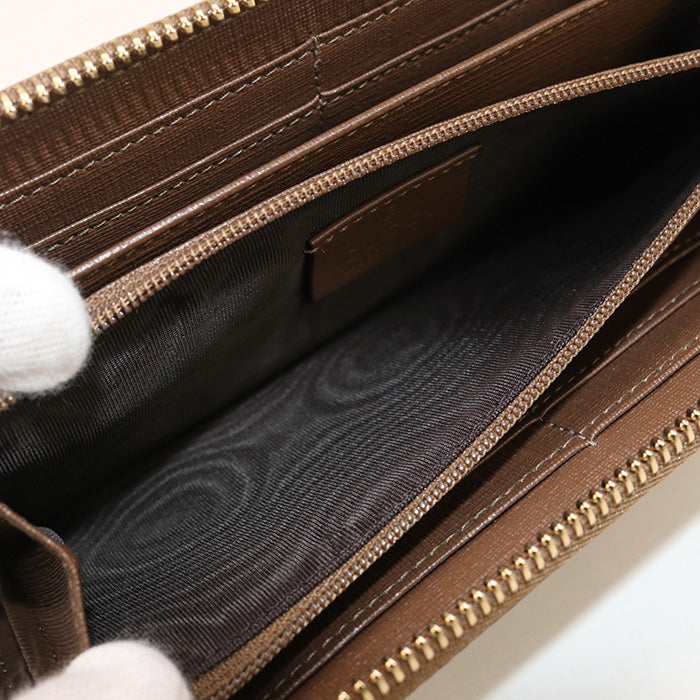 GUCCI Zip around wallet GG Supreme 309758 PurseZip Around GG Supreme Canvas/leather Women