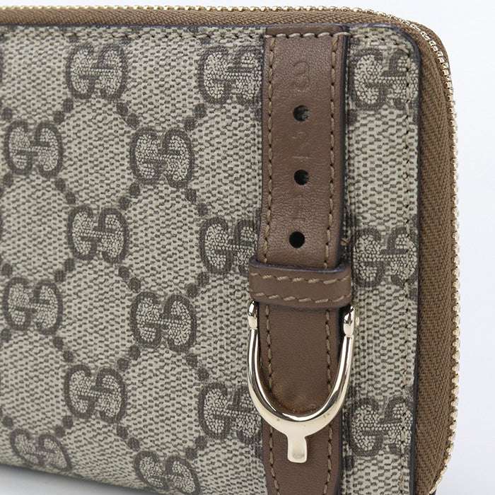 GUCCI Zip around wallet GG Supreme 309758 PurseZip Around GG Supreme Canvas/leather Women