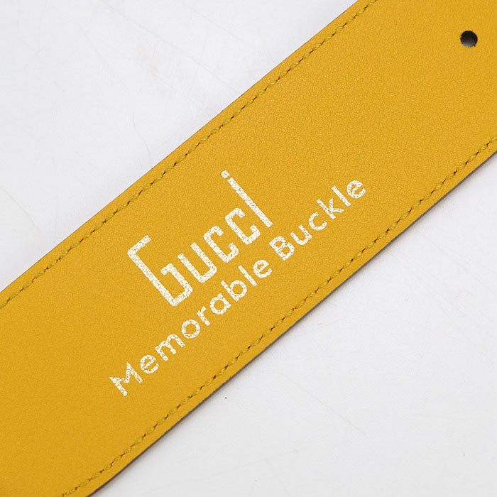 GUCCI G buckle two-tone belt 709954 belt leather unisex