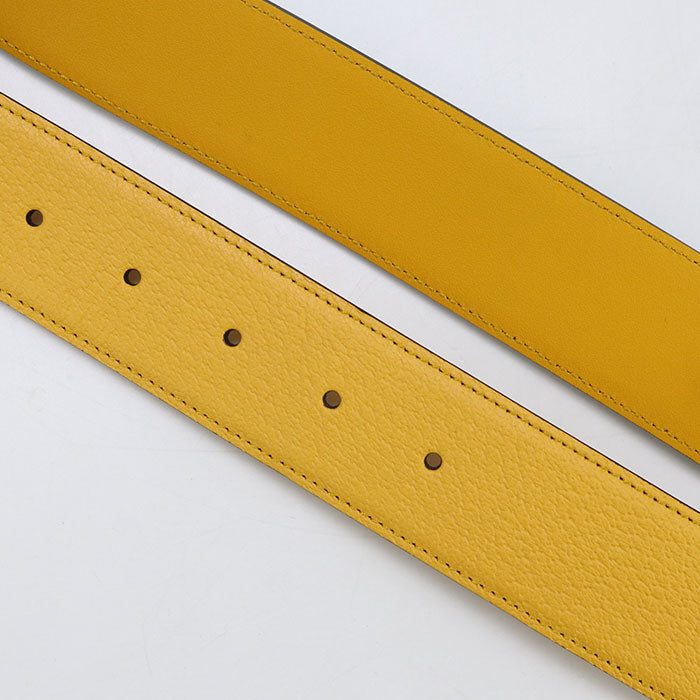 GUCCI G buckle two-tone belt 709954 belt leather unisex