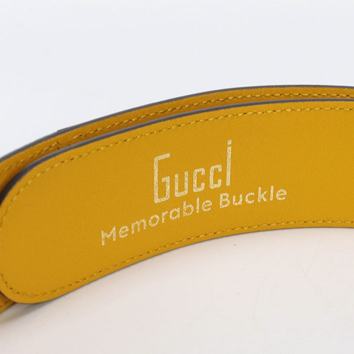 GUCCI Two-tone belt G buckle 709954 belt leather unisex