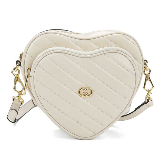 GUCCI heart Interlocking G GU95168 Shoulder Bag leather/Heart Shoulder Bag Women