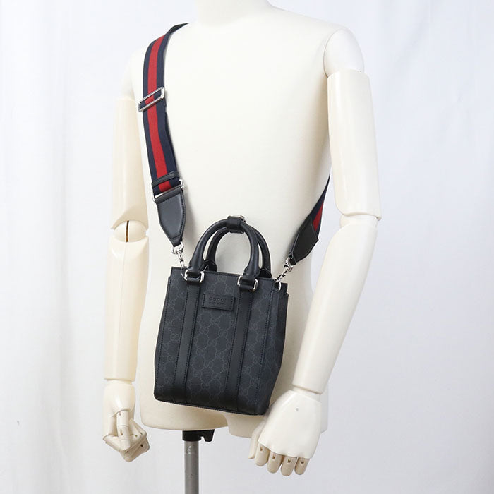 GUCCI 2WAY Mini Tote Bag GG Supreme 696010 Handbag GG Supreme/leather mens