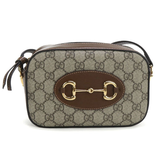 GUCCI Small camera bag Horsebit 1955 760196 Shoulder Bag GG Supreme/leather Women