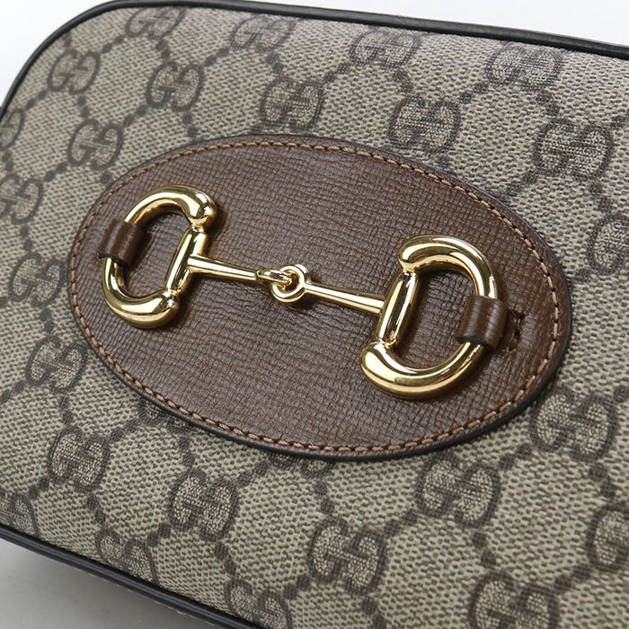 GUCCI Small camera bag Horsebit 1955 760196 Shoulder Bag GG Supreme/leather Women