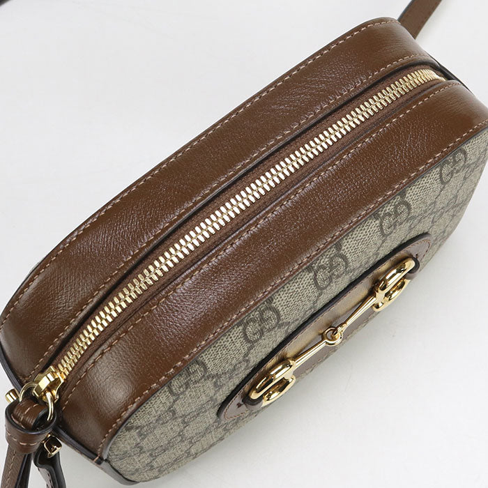 GUCCI Small camera bag Horsebit 1955 760196 Shoulder Bag GG Supreme/leather Women