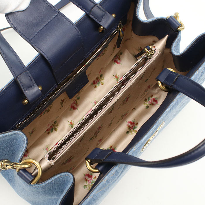 GUCCI 2WAY GG Marmont 448054 Tote Bag denim/leather Women