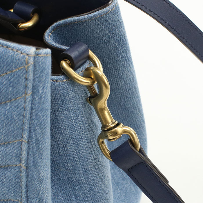 GUCCI 2WAY GG Marmont 448054 Tote Bag denim/leather Women