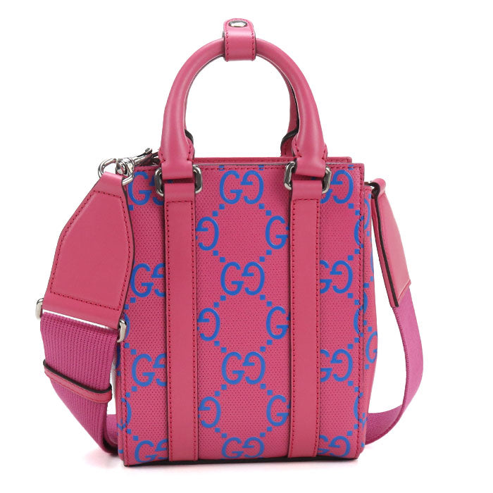 GUCCI Mini 2WAY GG emboss 696010 Tote Bag leather Women