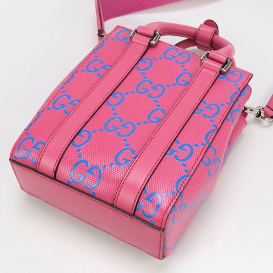 GUCCI Mini 2WAY GG emboss 696010 Tote Bag leather Women