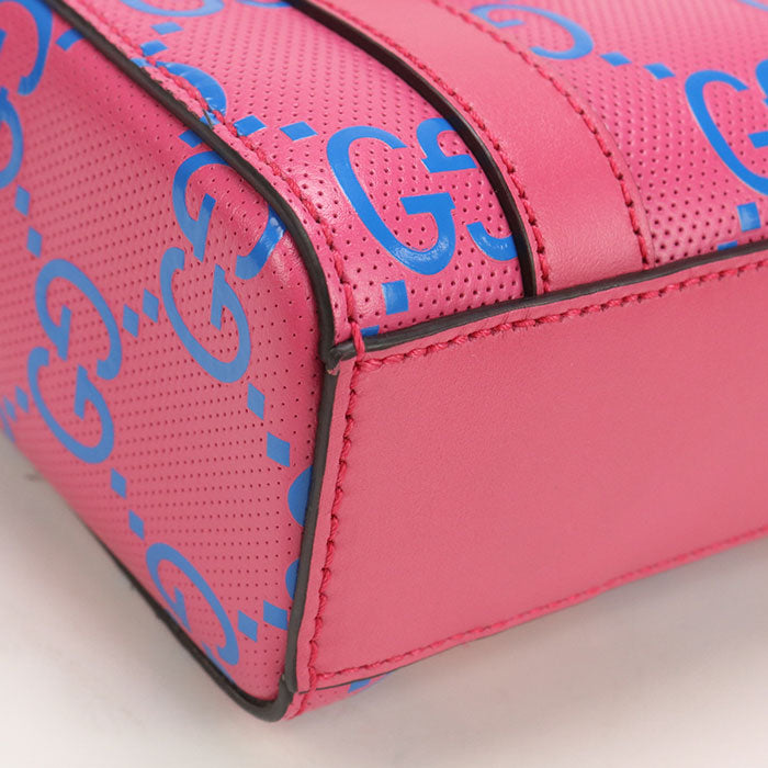 GUCCI Mini 2WAY GG emboss 696010 Tote Bag leather Women